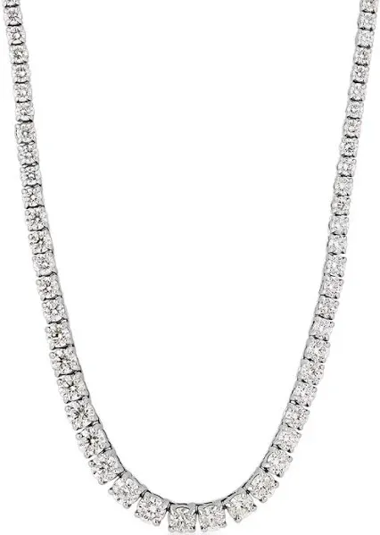 10 ct. tw. Diamond Riviera Necklace in 14K White Gold