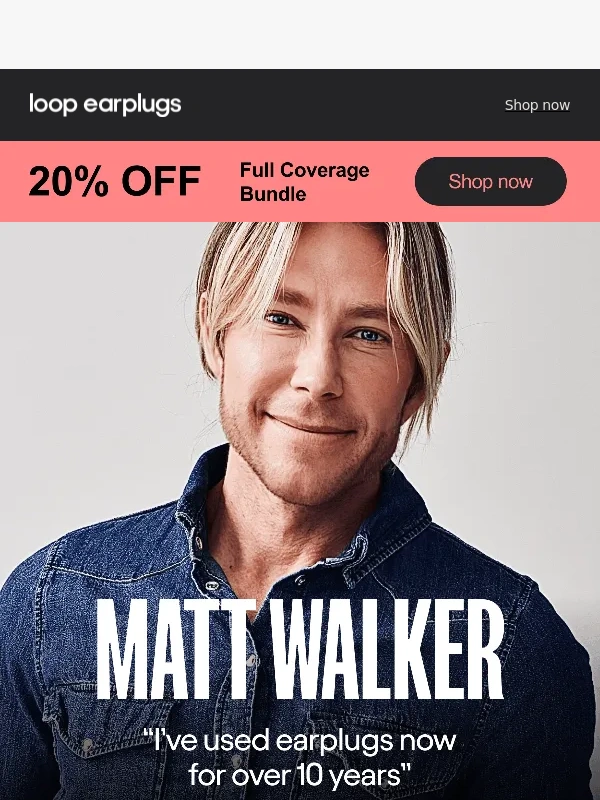 Loop Earplugs - Approved by Matt Walker
