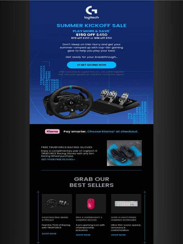 Logitech G - Last Chance: Start your summer NOW with up to $150 off the…