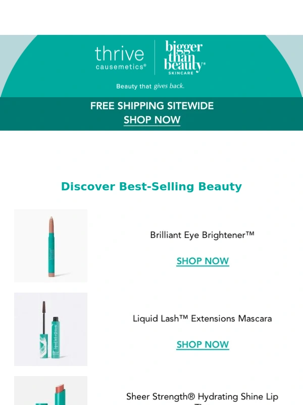 Thrive Causemetics - Want Free Gifts + Free Shipping?