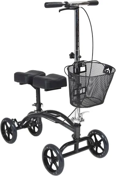 Drive Medical Dual Pad Steerable Knee Walker with Basket