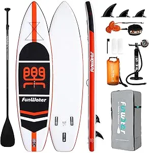 FunWater - Inflatable Paddleboard, Ultra-Light, Accessories included, for Adults & Youth, All Skill Levels