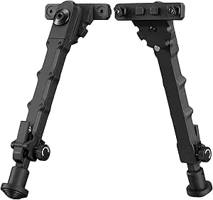 CVLIFE Lightweight Rifle Bipod for M-Rail 7.5-9 Inches Adjustable Bipod for Hunting and Shooting (Black, 7.5-9 Inches)