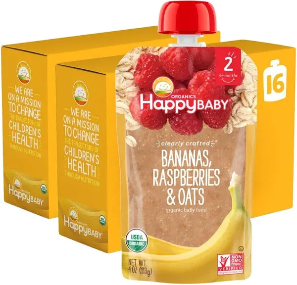 Happy Baby Organics Stage 2 Baby Food Pouches