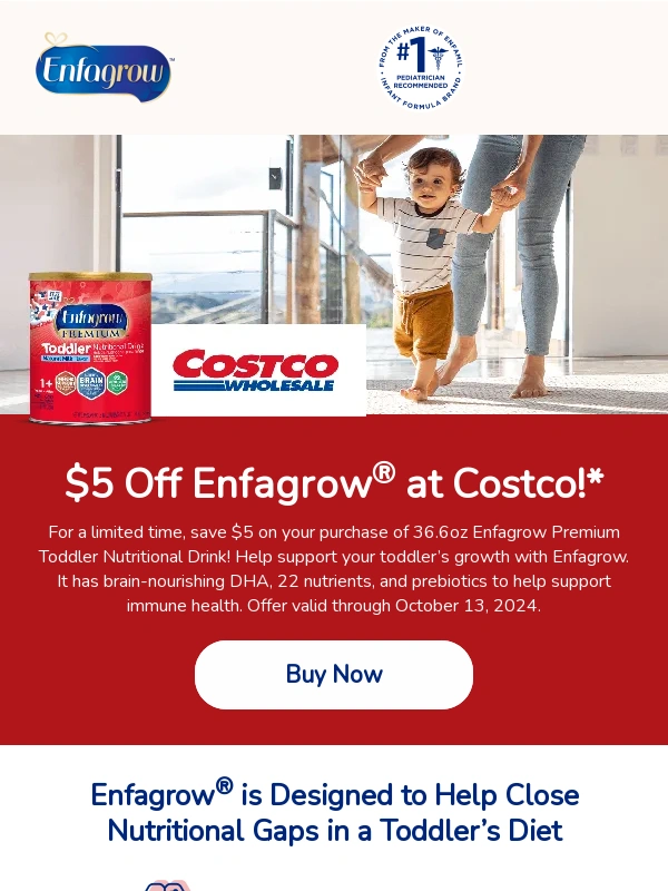 Enfamil - Costco savings: $5 off Enfagrow®!