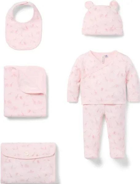 Baby Bundle of Love Gift Set - Pink Blossom Animal Friends Toile
