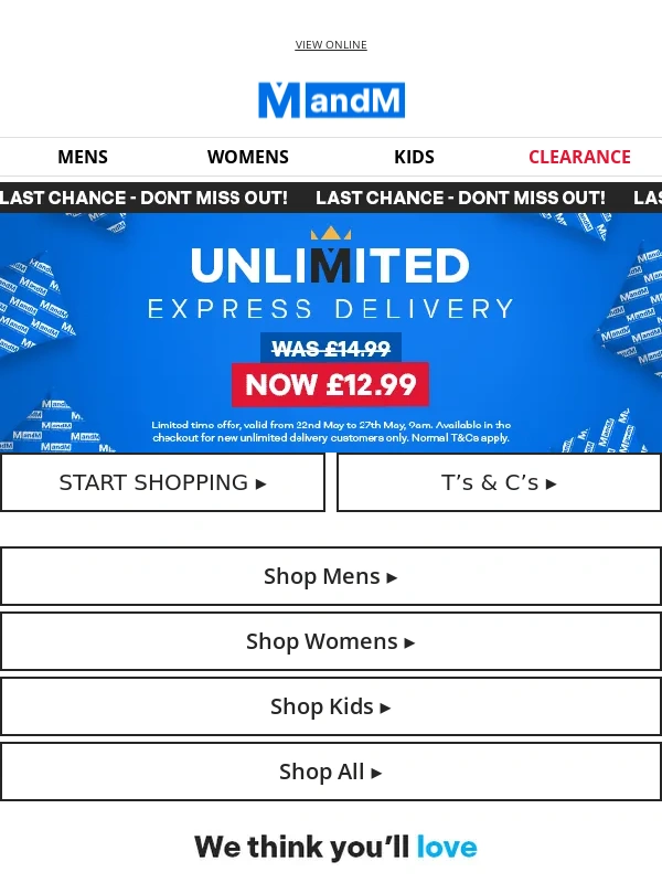 MandM - BANK HOLIDAY Under £15 ? Over 8000 styles!
