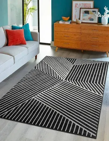 Oslo 12 ft Runner Black Area Rug