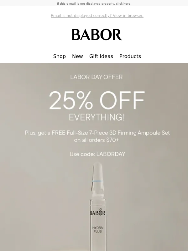 BABOR - 25% Off Your Favorites + Free Full-Size Gift!