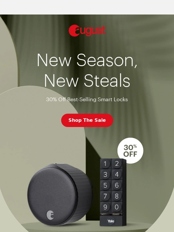 August Smart Lock - Spring Deals: 30% Off Best-Selling Smart Locks!