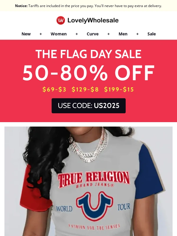 LovelyWholesale - ⚪ ?? ? 50-80% OFF ? Flag Day Sale ❗❗ START NOW ▶️