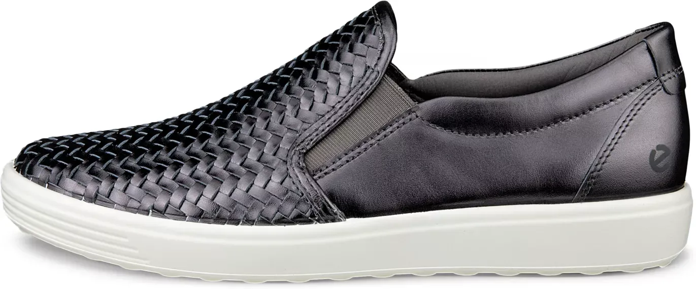 ECCO Soft 7 - Women's Leather Slip-On - Silver
