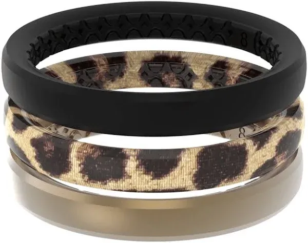 Groove Life Women's Leopard Stackable Silicone Ring