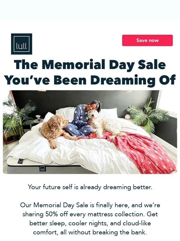 lull - 50% Off All Mattresses: Memorial Day Starts Now