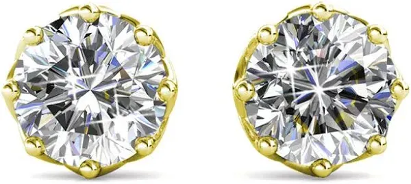 Cate & Chloe Eden 18K White Gold Plated Crystal Stud Earrings