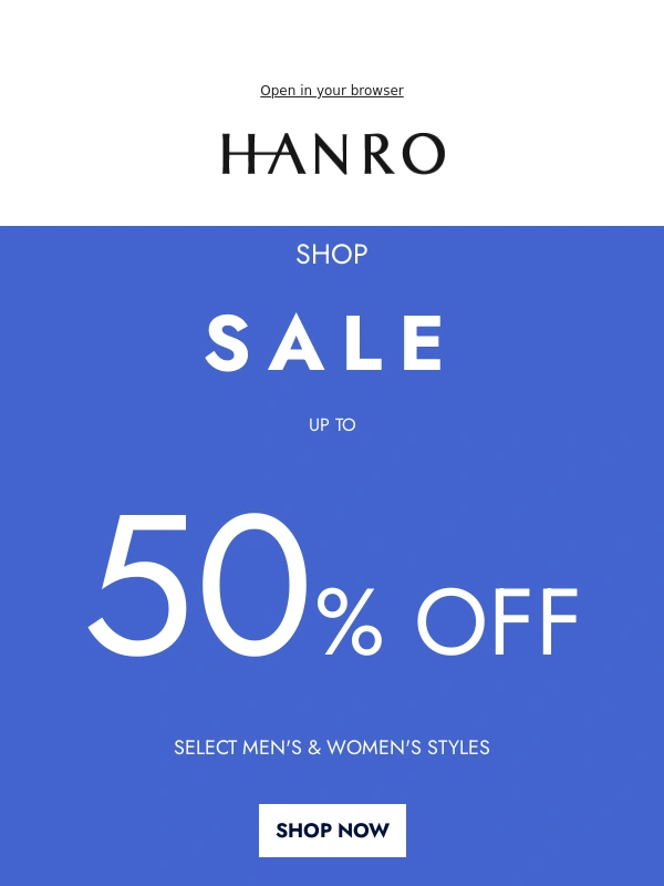 Hanro - SALE STARTS NOW!