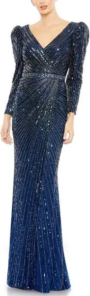 Mac Duggal Womens Embellished Special Occasion Evening Dress