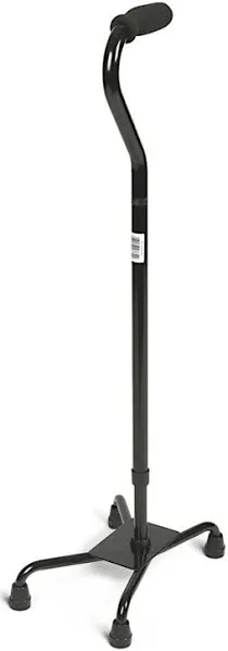 Medline Aluminum Quad Cane with Large Base