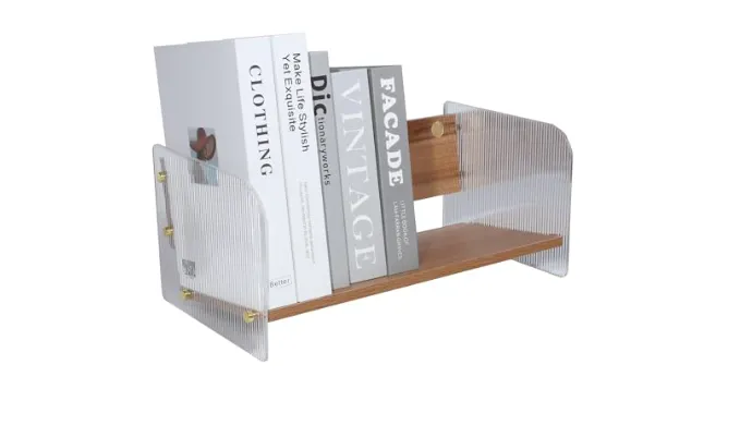 KAOTGOT Wood Book Display, Classroom Bookshelf Mini Books with Minibooks Portable Bookshelf,Book Display Shelf for Kids Rooms,Small Decorative Shelf for Home/Office Desk (Mini Book Display) ﻿