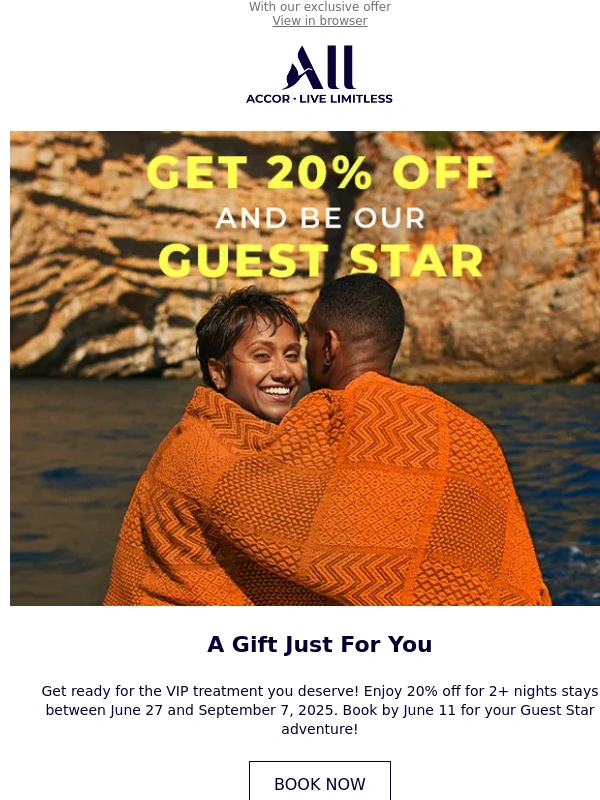 Accor Hotels - Sdgsg,enjoy 20% off and stay like a Guest Star ✨