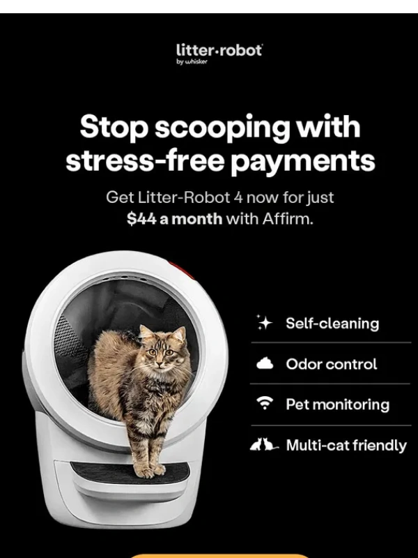 Litter Robot - Litter-Robot 4 now for as low as $44 a month