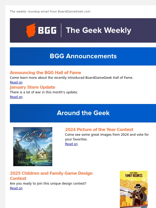 BoardGameGeek - Inspired by Games – The Geek Weekly Issue #555