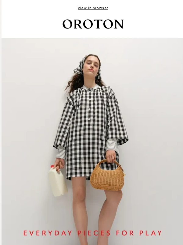 Oroton - EVERYDAY MONOCHROME | Check And Stripe Styled