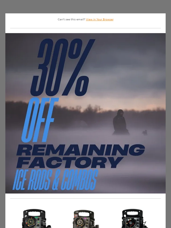 Thorne Bros - 30% Off Remaining In-Stock Ice Rods & Combos!