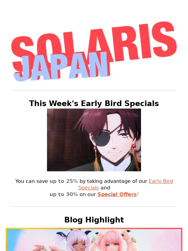 Solaris Japan - Oshi no Ko,Wind Breaker,and Blue Archive are just a few of this week's featured deals! o((*^▽^*))o