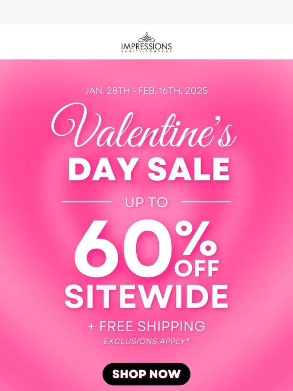 Impressions Vanity - Valentine’s Day Sale is Here ❤️