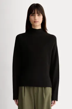 Everlane Women's Slouchy Funnel Neck Cotton Sweater