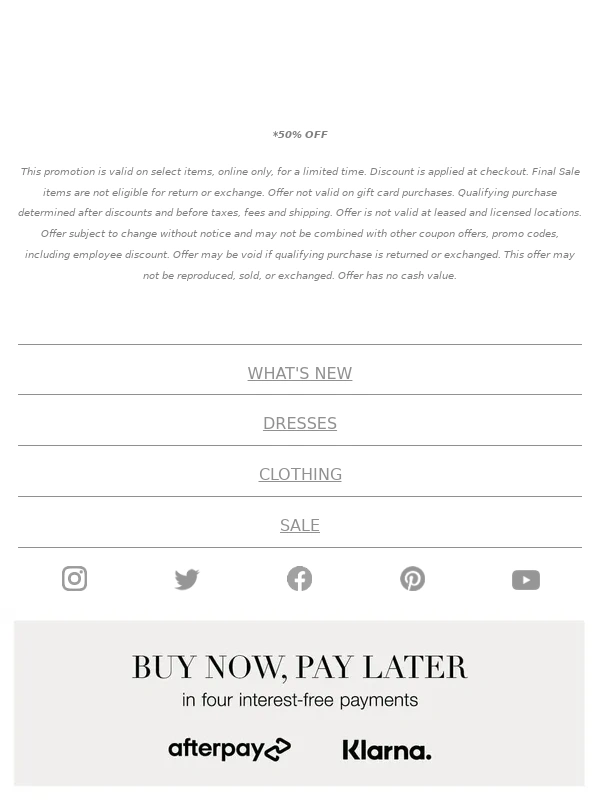 BCBG - 50% OFF SITEWIDE | It's Black Friday!