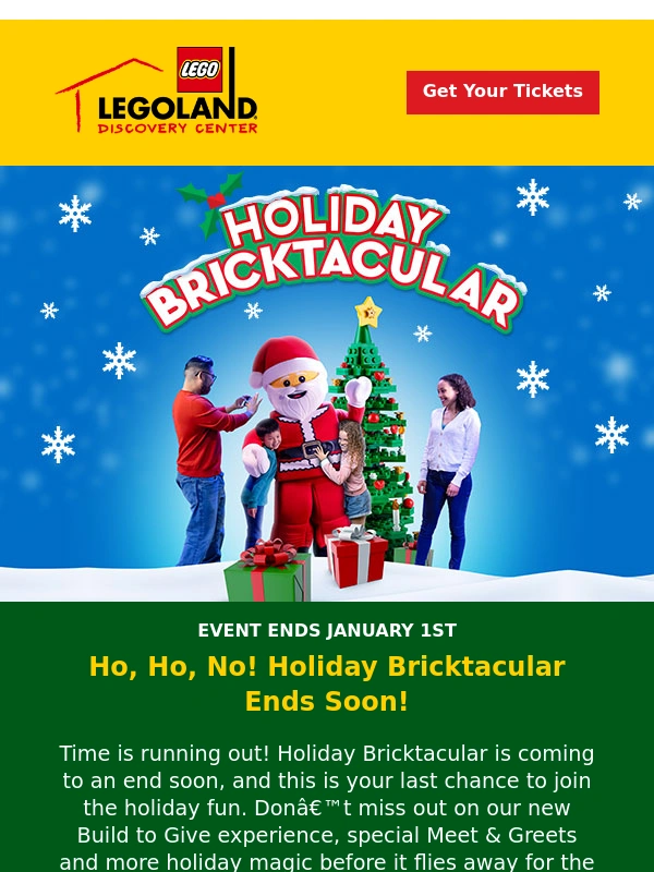 LEGOLAND Discover Center - ? Last Chance! Don’t Miss the Final Days of Holiday Bricktacular! ?