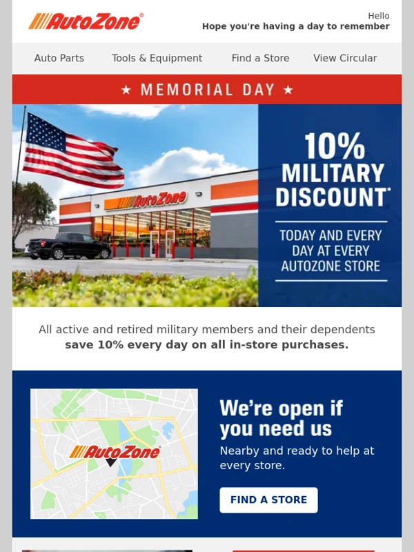 AutoZone - Honoring Memorial Day