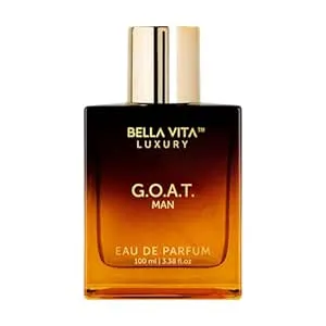 BellaVita Luxury G.O.A.T. Men's Eau De Parfum (3.4 fl.oz) | Natural Refreshing Notes of Bergamot, Lavender & Patchouli Oriental | Fresh Perfume for Men of All Time | Long-Lasting Perfume for Mens EDP