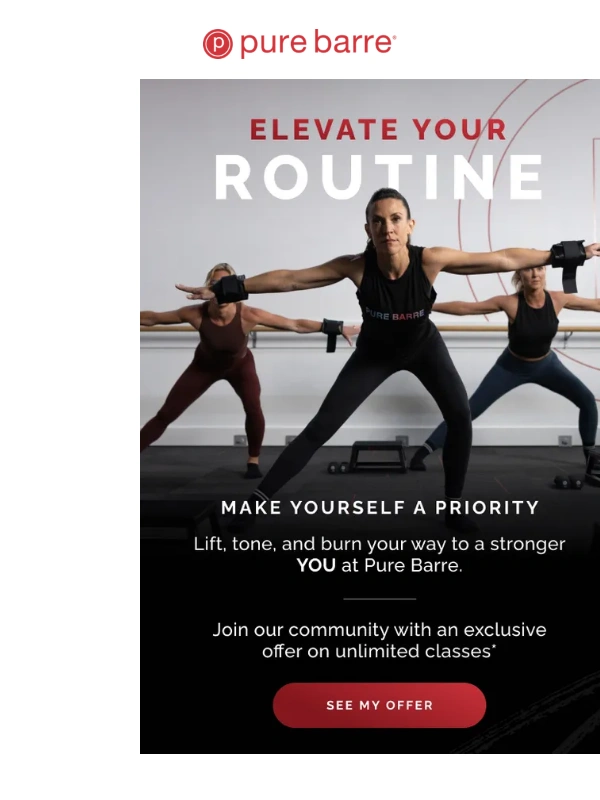 Pure Barre - Unlock your offer to a stronger YOU!