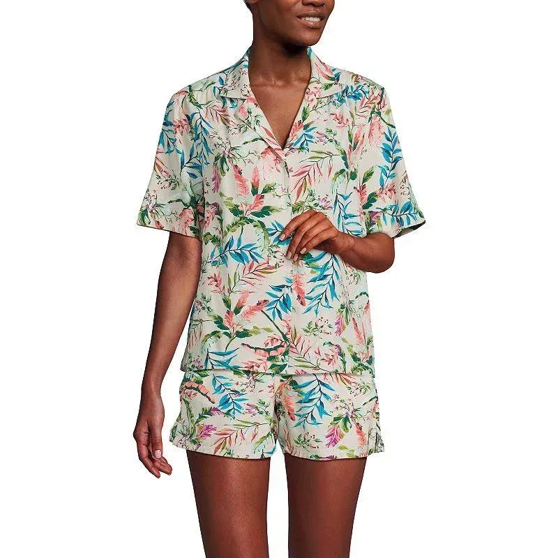 Lands' End Women's Rayon Camp Shirt