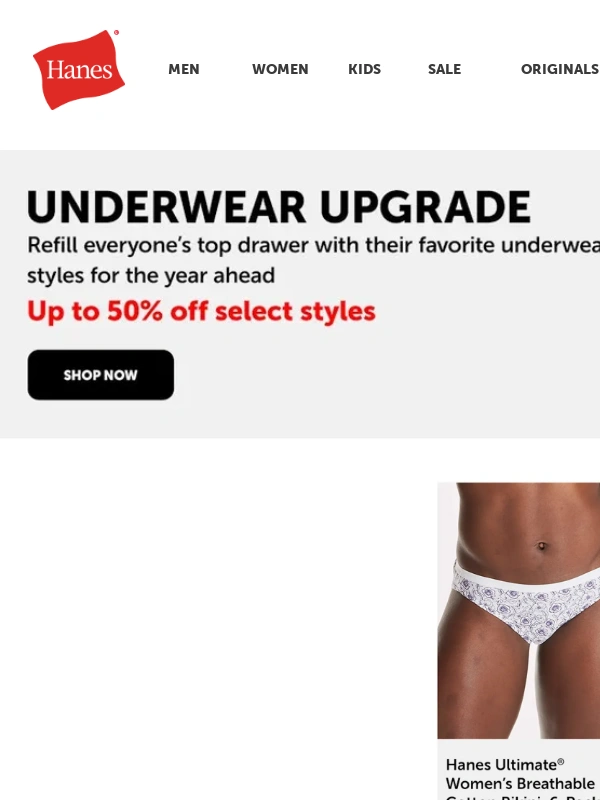 Hanes - Save up to 50% on Underwear for All