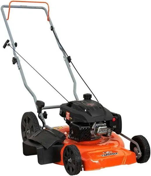 YARDMAX 21 in. 170cc 2-in-1 Gas Walk Behind Push Lawn Mower with High
