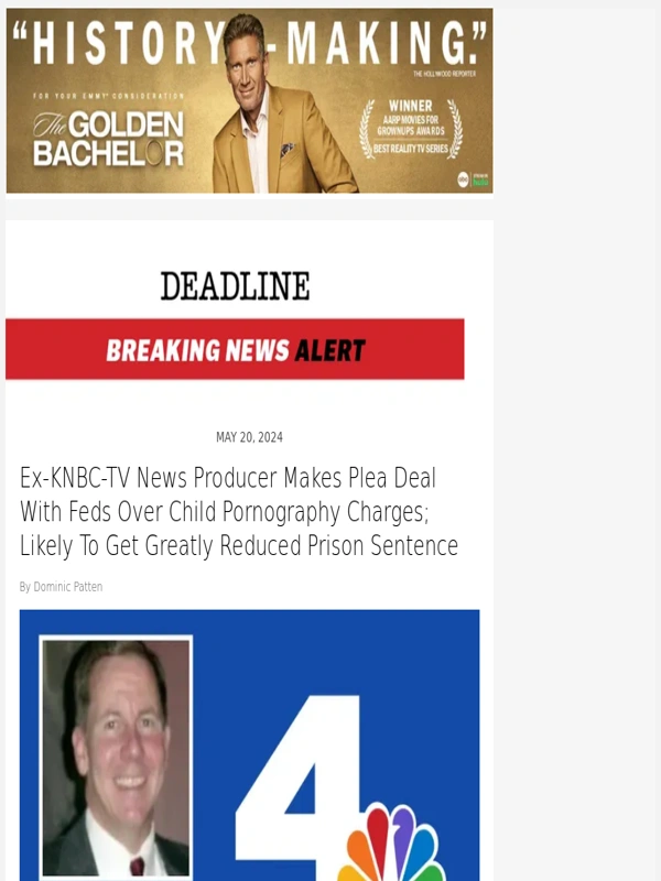 Hulu - Ex-KNBC-TV News Producer Makes Plea Deal With Feds Over Child Pornography Charges; Likely To Get Greatly Reduced Prison Sentence