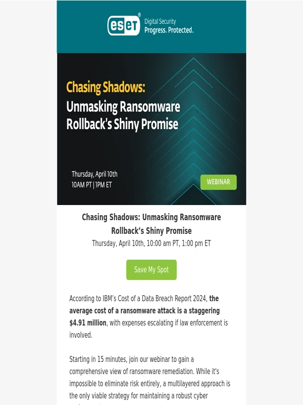 ESet - Last Chance: Ransomware Rollback Webinar