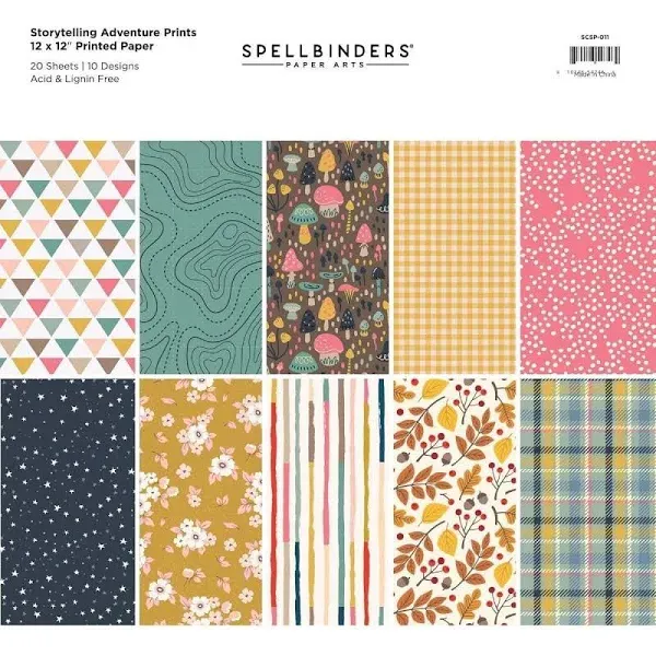 Spellbinders 12 X12 Cardstock 20Pkgstorytelling Adventure Pack of 1