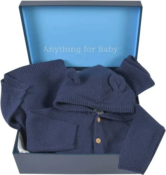 Gerber Baby Girls 3-Piece Knit Outfit & Blanket Set