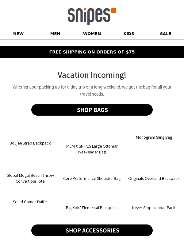 Kicks USA - Your Summer Travel Bag