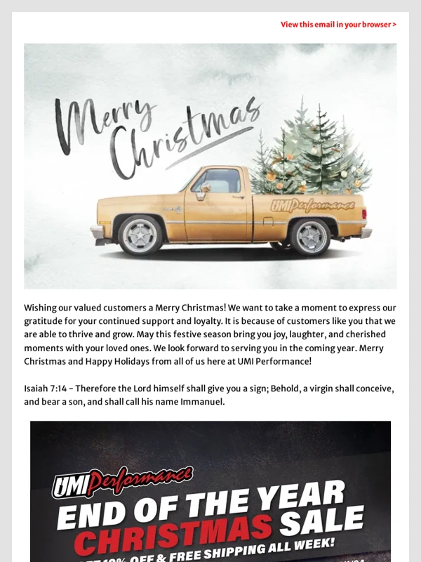UMI Performance - Merry Christmas! From UMI