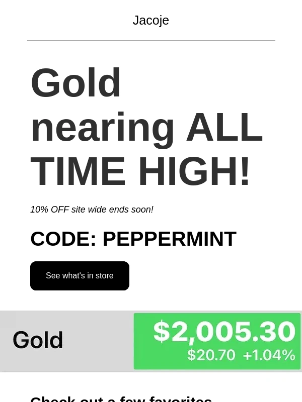 Jacoje - GOLD nearing ALL TIME HIGH