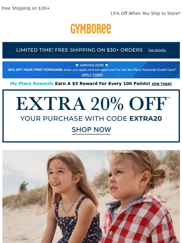 Gymboree - Red,white & new ? our fireworks-ready 4th of July looks