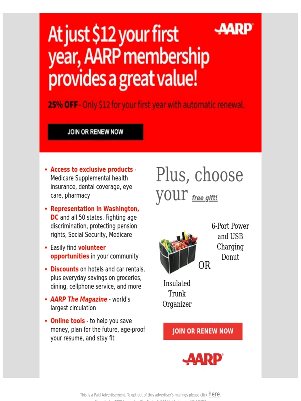 AARP - Special Membership Offer Limited-time promotion for
