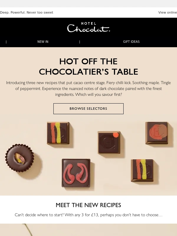 Hotel Chocolat - Introducing 3 new dark and decadent recipes