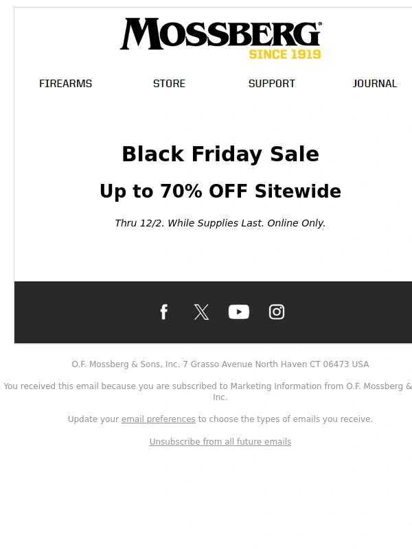 Mossberg - It's Not Over Yet...Sitewide Sale is Still On!
